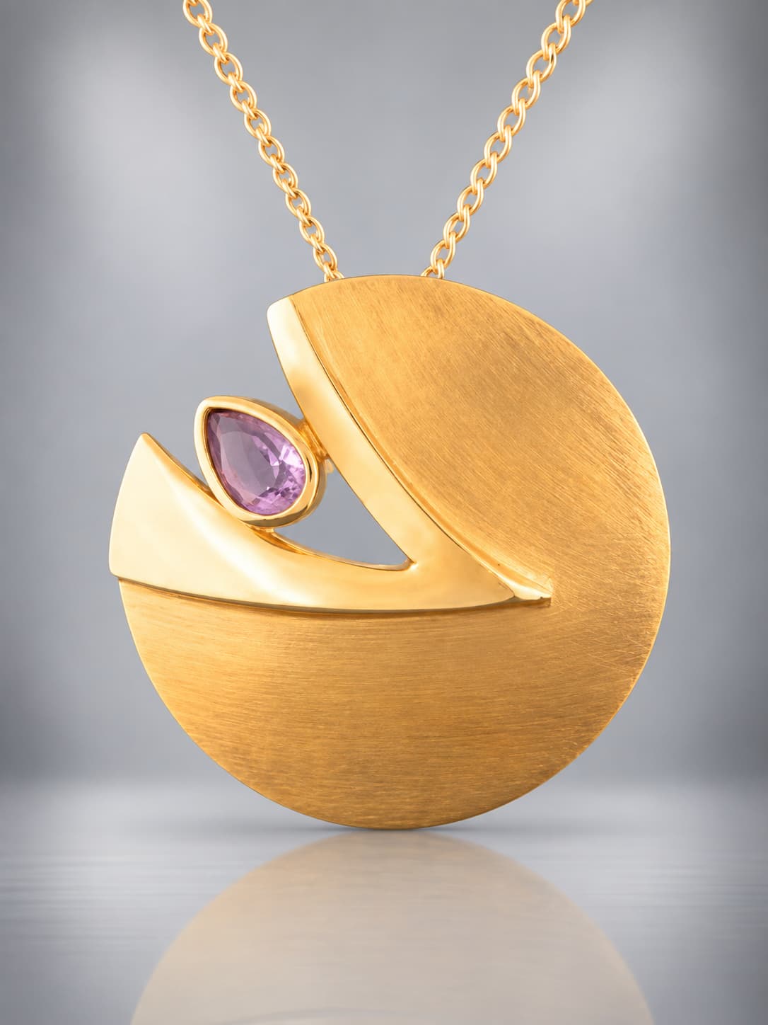 Faceted Amethyst Pendant.
