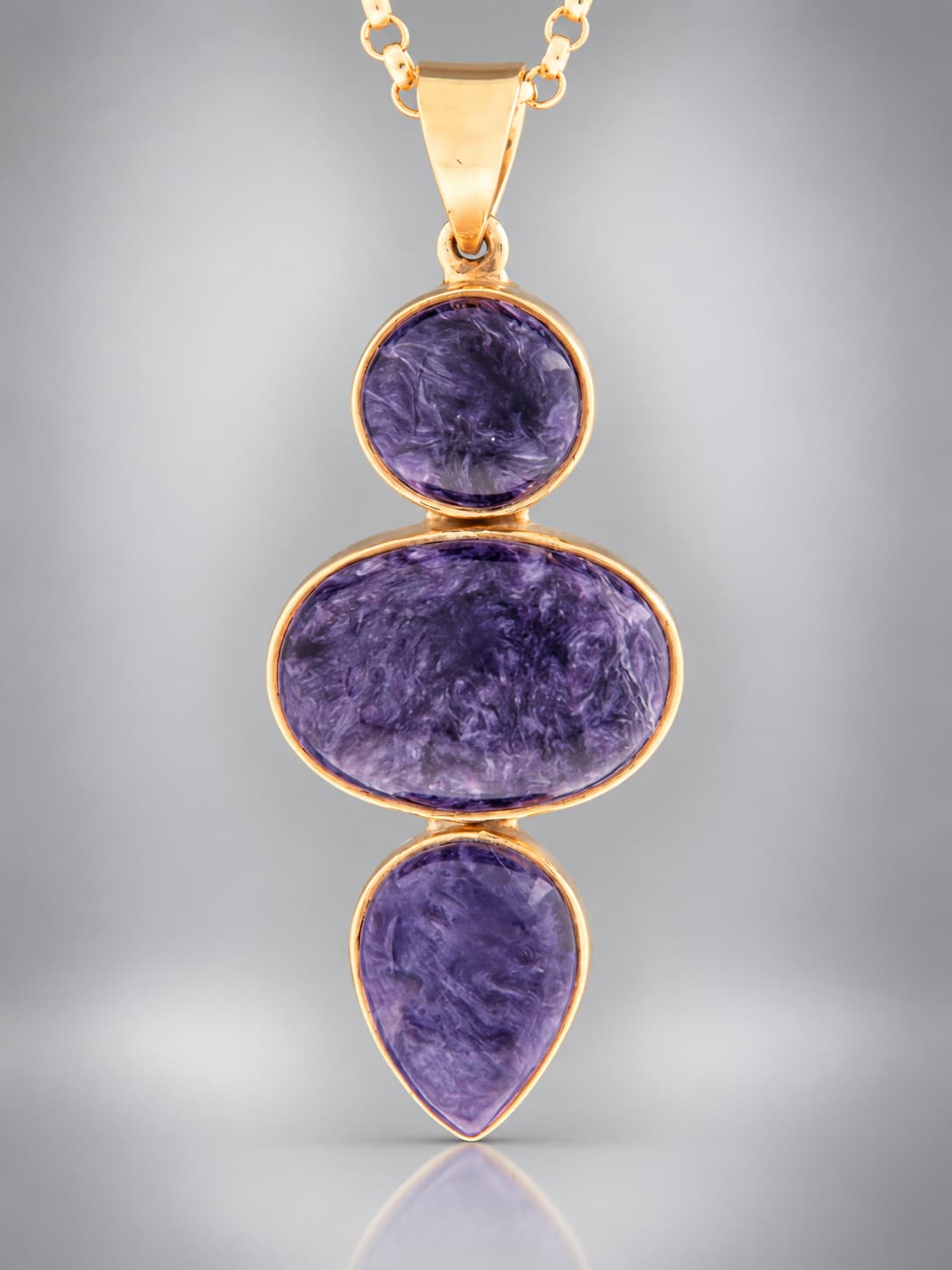 Charoite Gold Vermeil pendant