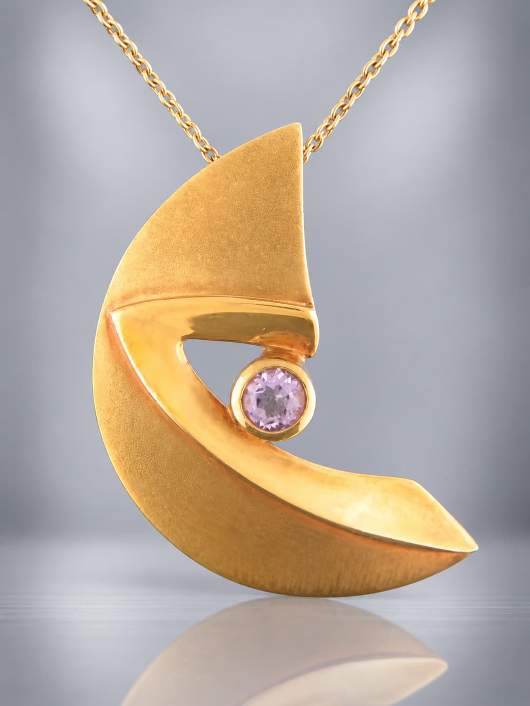 Faceted Amethyst Pendant