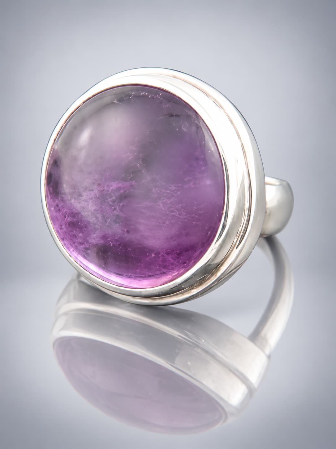Amethyst Ring - Sterling Silver