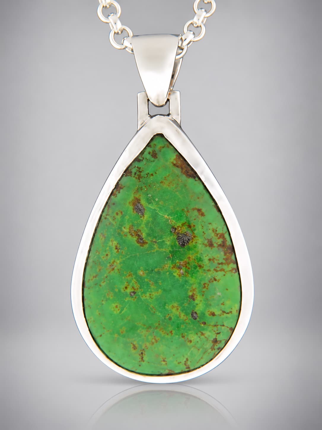 Gaspeite Pendant - Sterling Silver - GA308