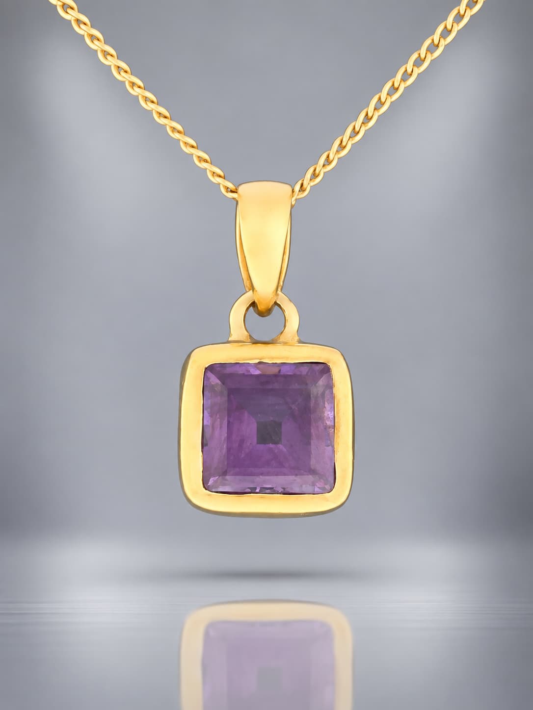 Faceted Amethyst Pendant.