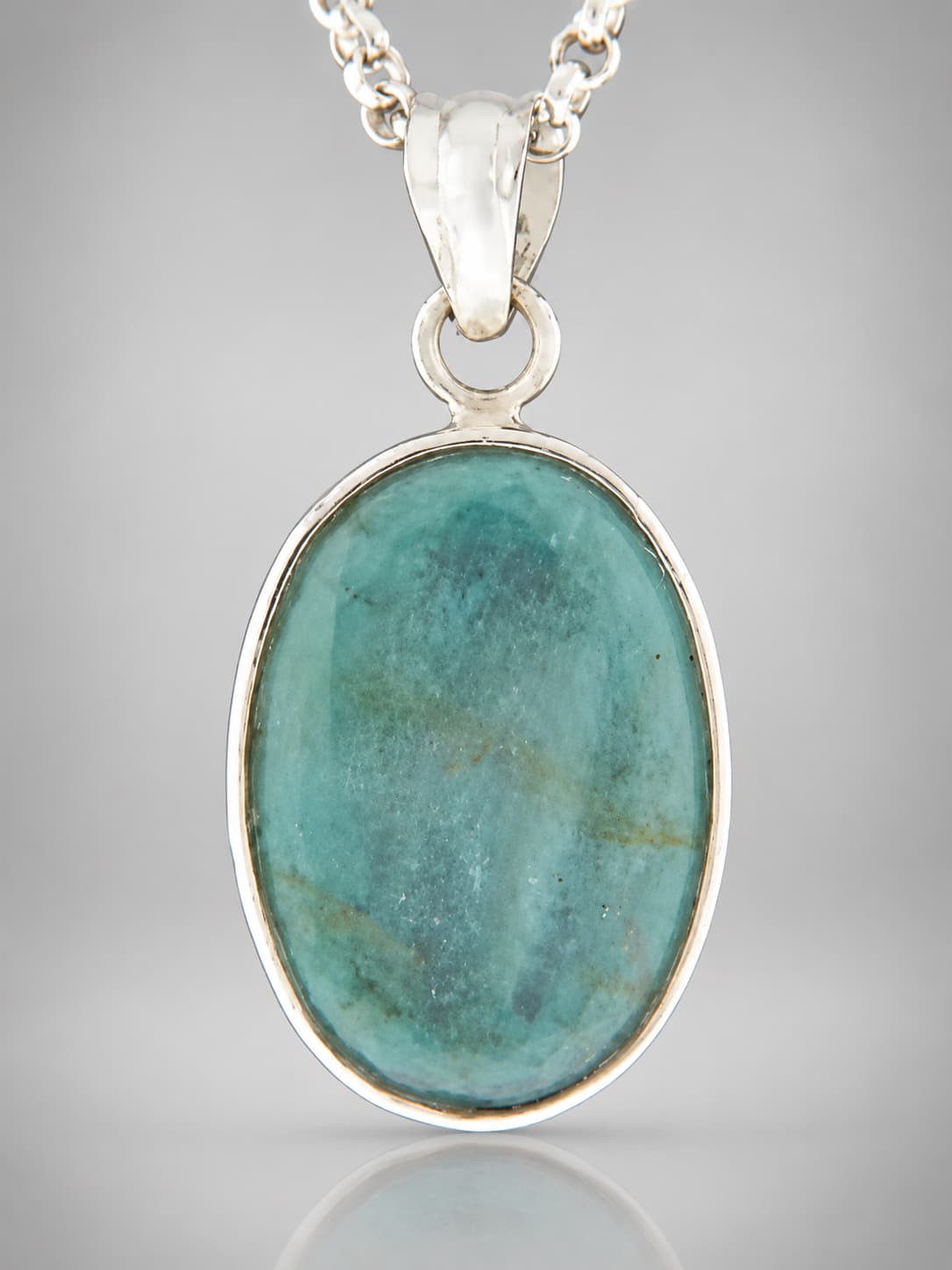 Aquamarine pendant sterling silver