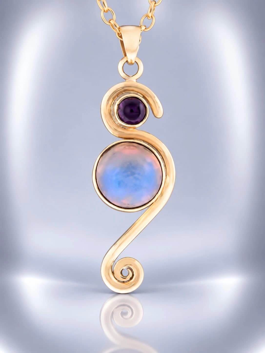 Sterling Silver Blue Pearl Pendant