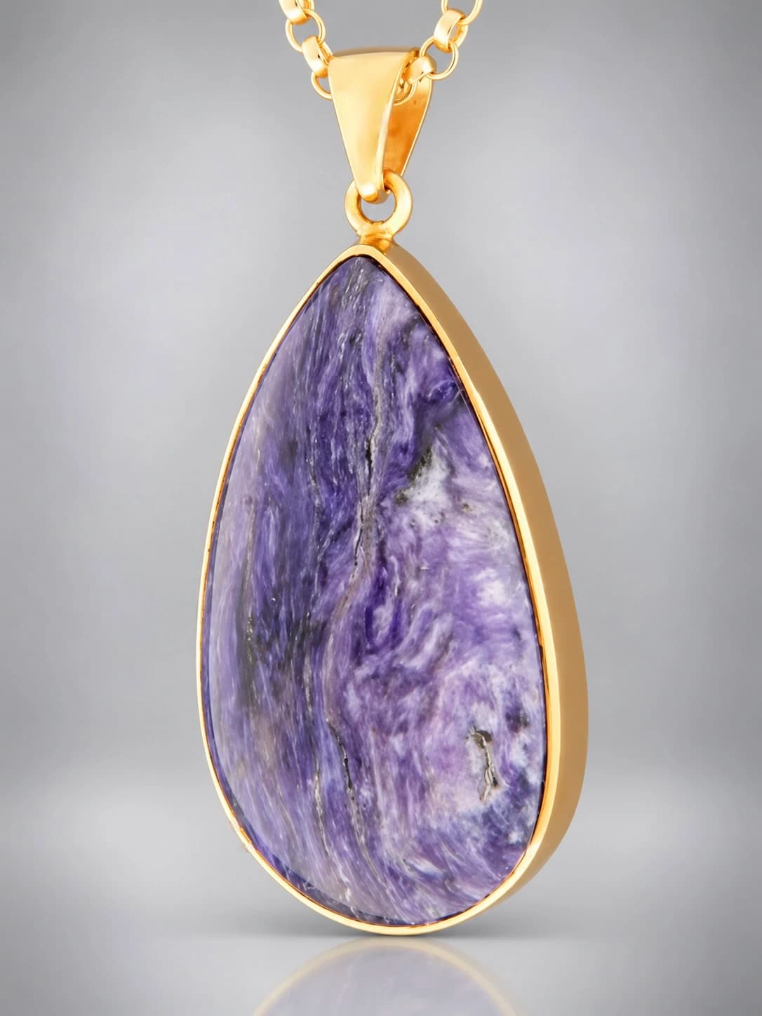 Charoite Gold Vermeil pendant