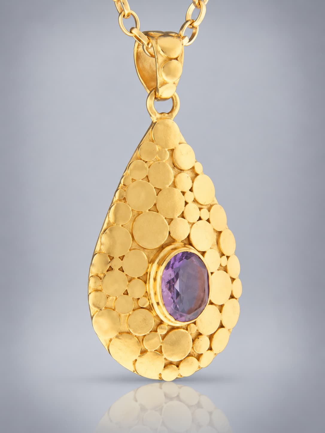 faceted amethyst pendant