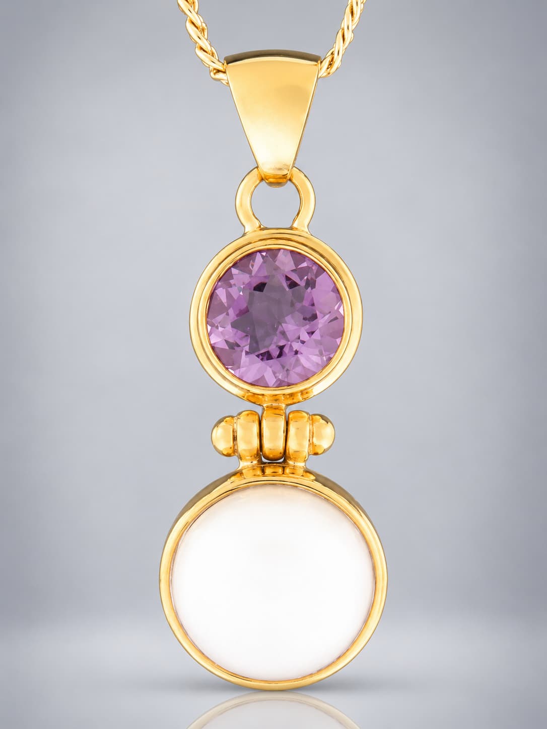 sterling silver amethyst pendant