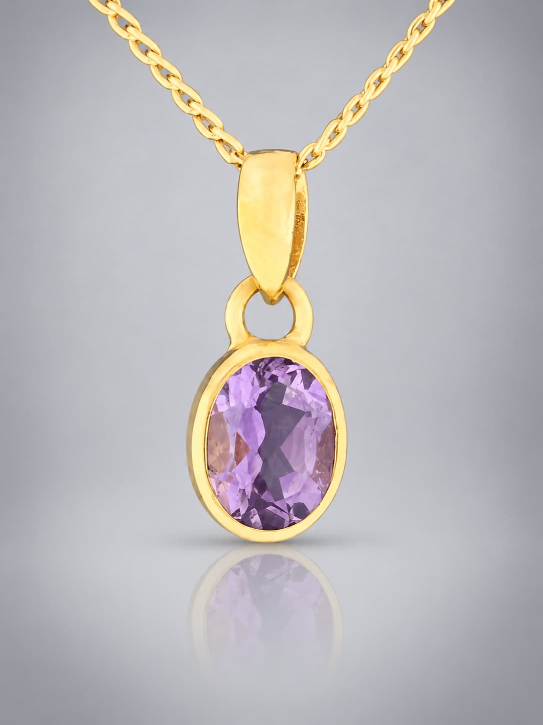 faceted amethyst pendant