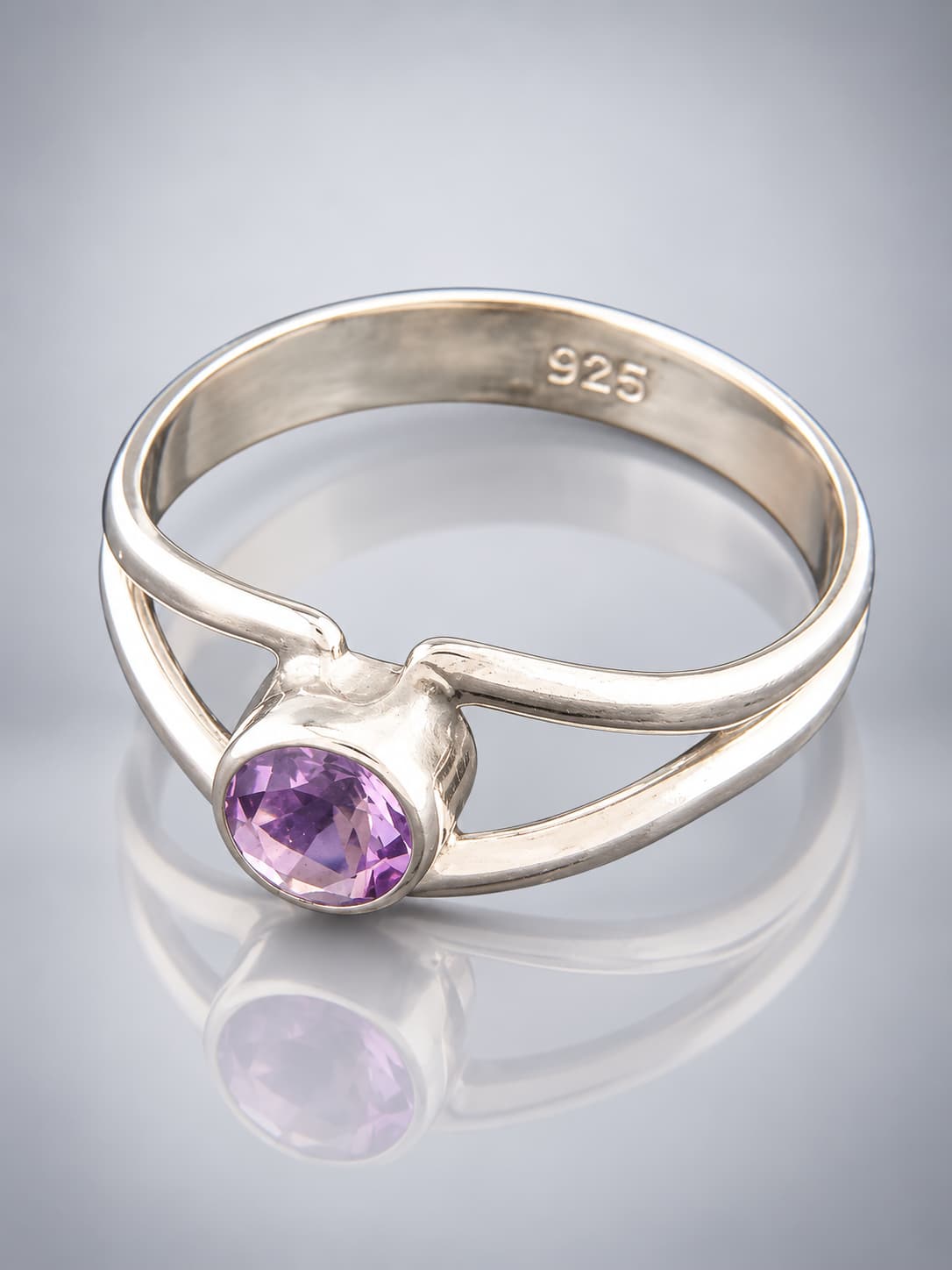 Amethyst Ring - Sterling Silver
