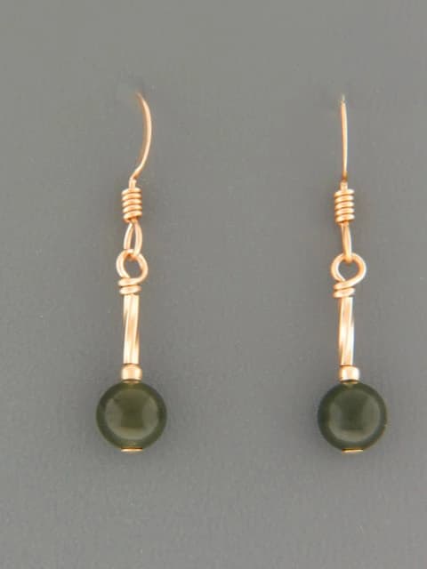 Jade Earrings - 14ct Gold Filled