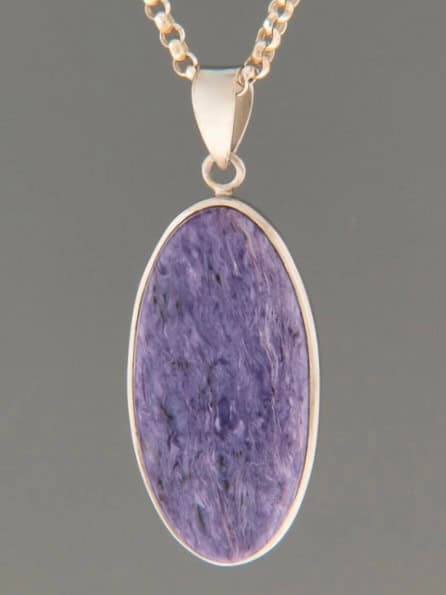 Charoite Pendant - Sterling Silver