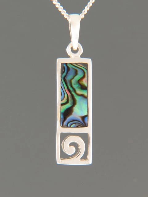 Paua Shell Pendant - Sterling Silver