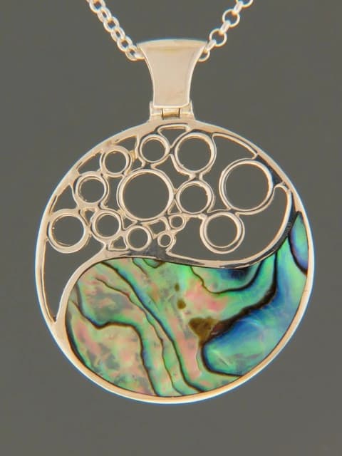 Paua Shell Pendant - Sterling Silver