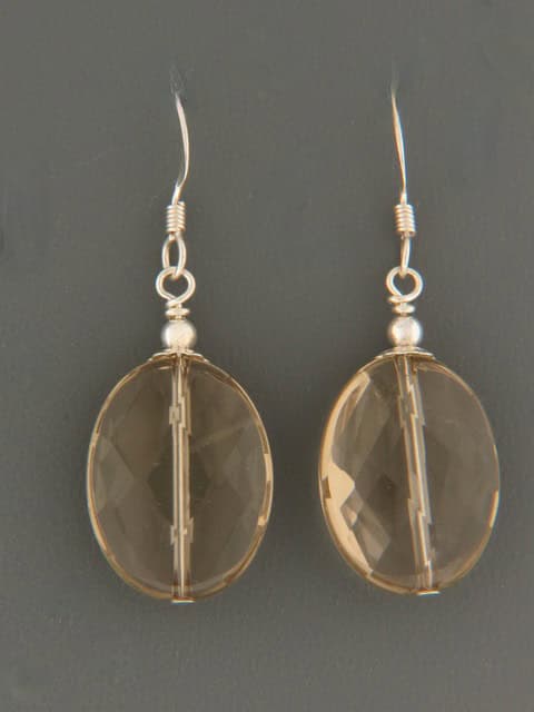 Smokey Quartz Earrings - Sterling Silver