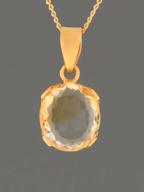 Citrine Pendant - Gold Vermeil