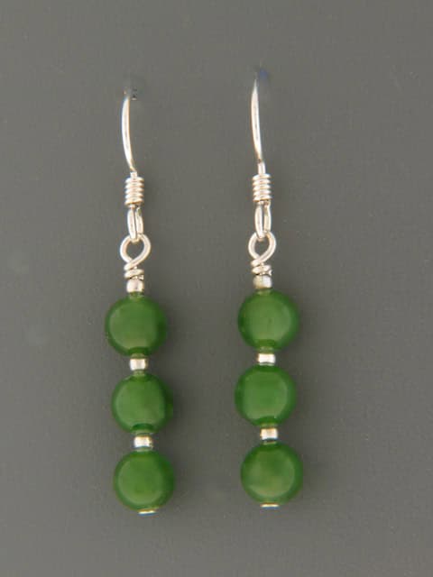 Jade Earrings - Sterling Silver