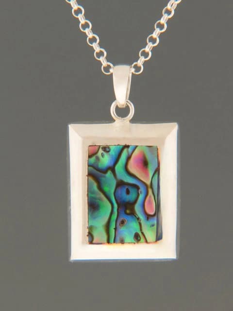 Paua Shell Pendant - Sterling Silver