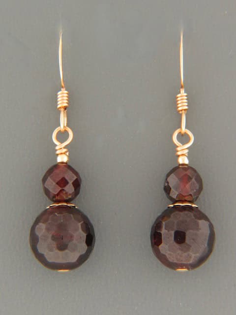Garnet Earrings - 14ct Gold Filled