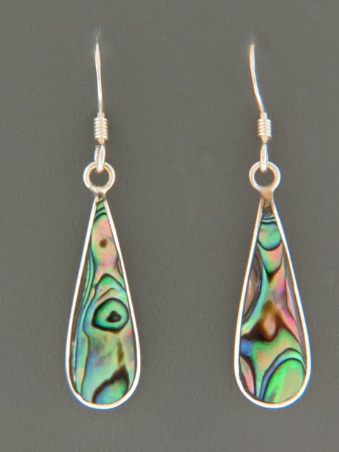 Paua Shell Earrings - Sterling Silver