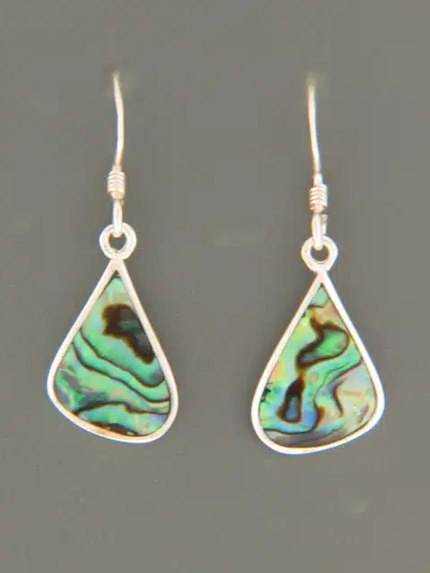 Paua Shell Earrings - Sterling Silver