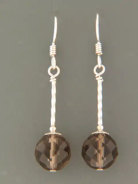 Smokey Quartz Earrings - Sterling Silver