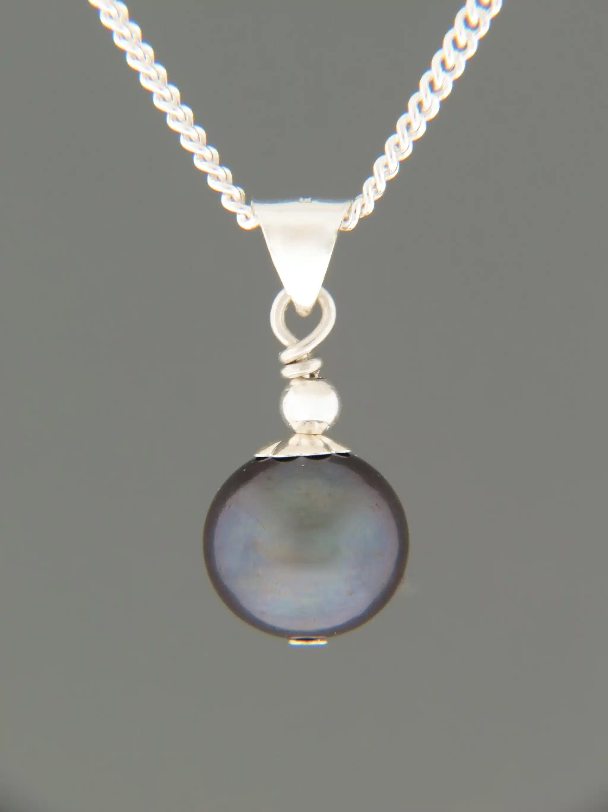 Pearl Pendant - Sterling Silver - 10mm Pearl