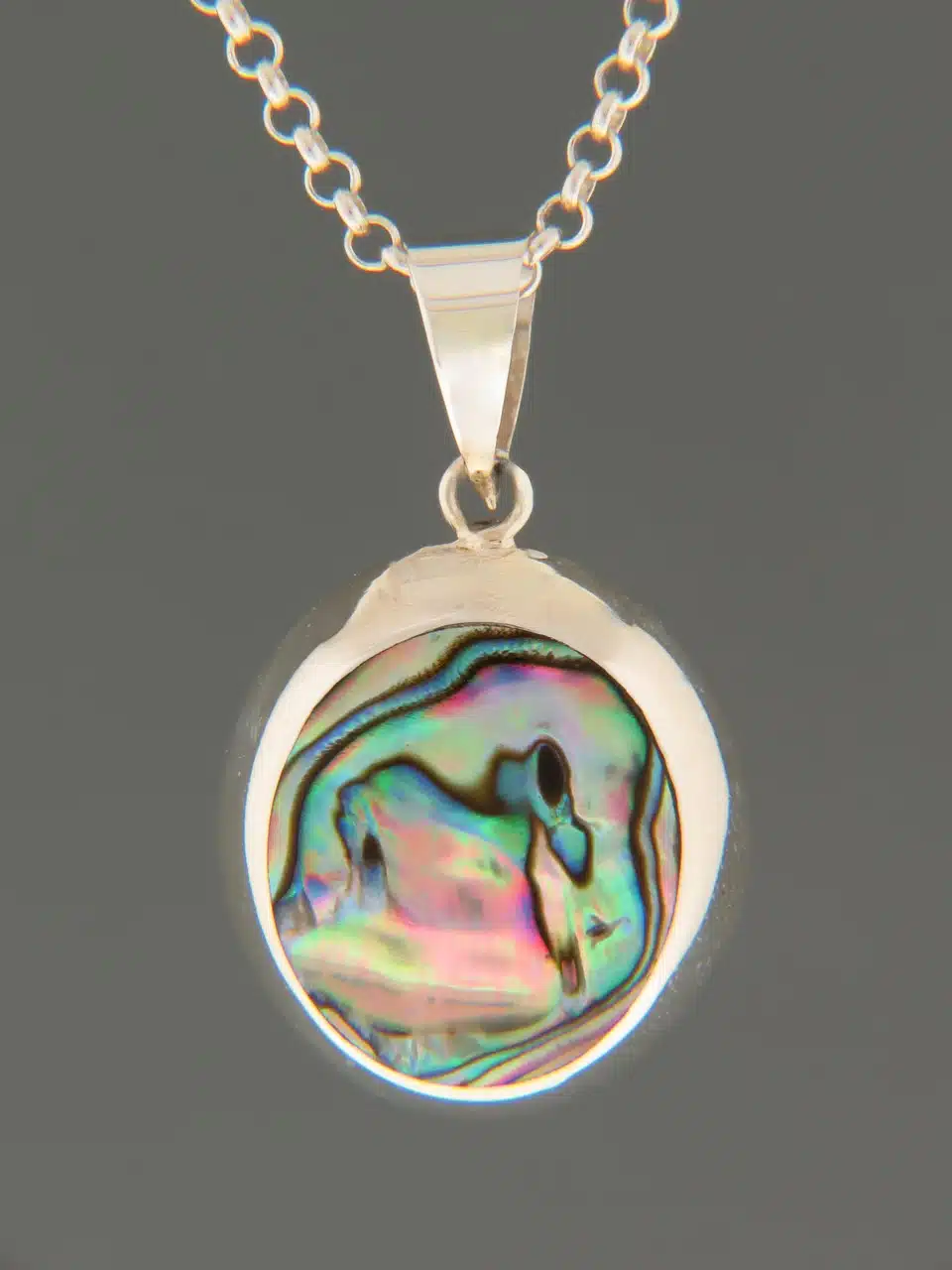 Paua Shell Pendant - Sterling Silver