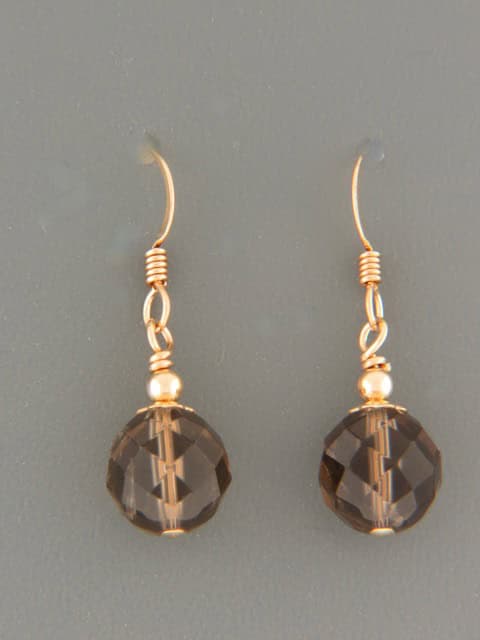 Smokey Quartz Earrings - 14ct Gold Filled