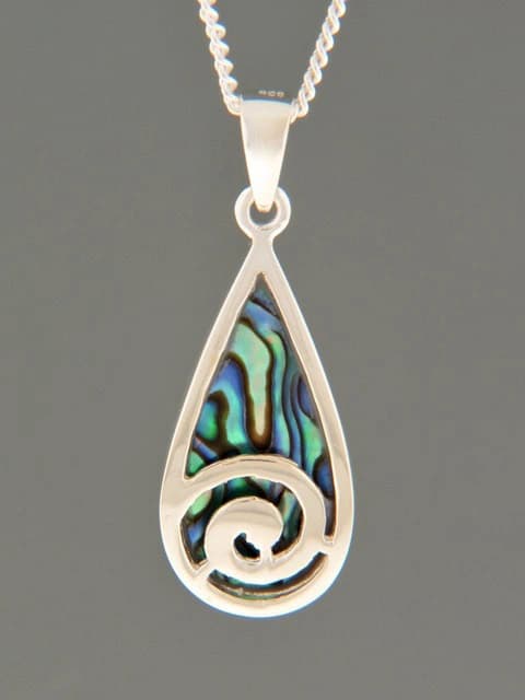 Paua Shell Pendant - Sterling Silver