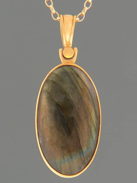 Labradorite Pendant - Gold Vermeil