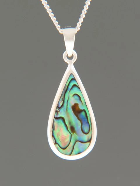Paua Shell Pendant - Sterling Silver