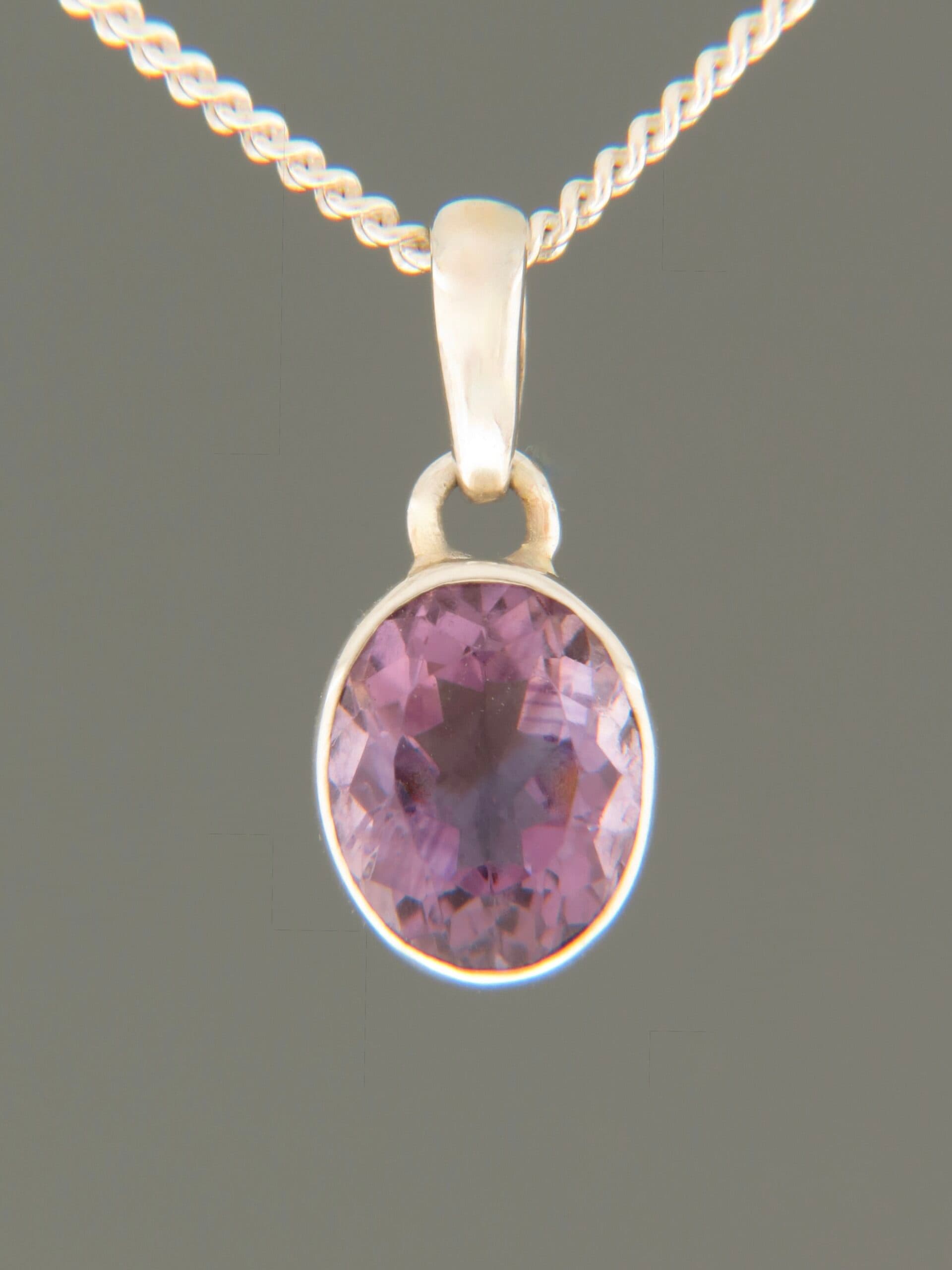 Amethyst Pendant - Sterling Silver