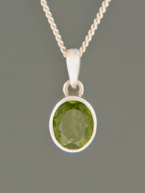 Peridot Pendant - Sterling Silver - P312
