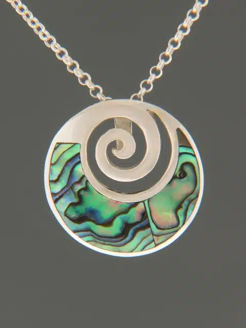 Paua Shell Pendant - Sterling Silver