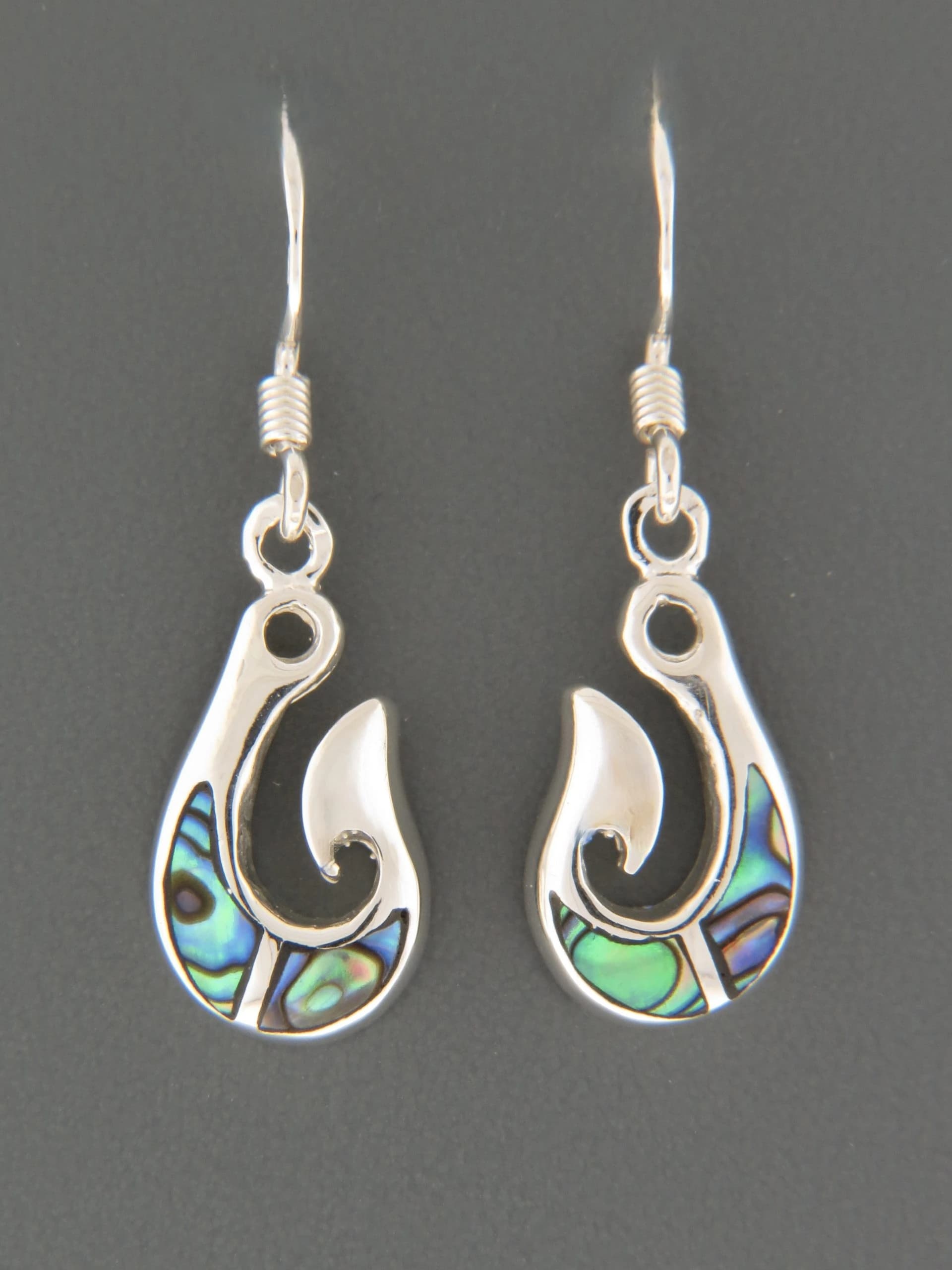 Paua Shell Earrings - Sterling Silver