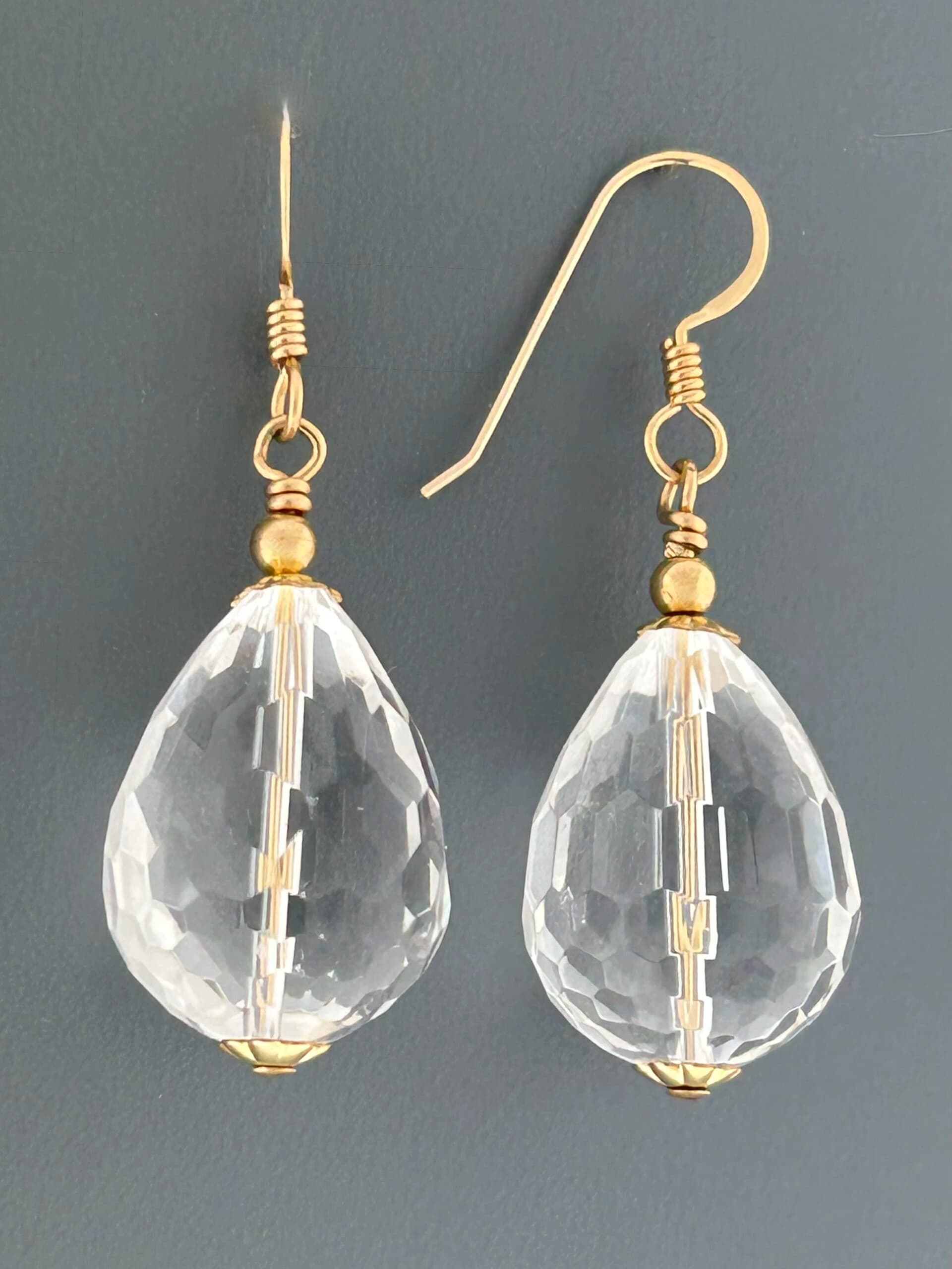 Quartz Crystal Earrings - 14ct Gold Filled