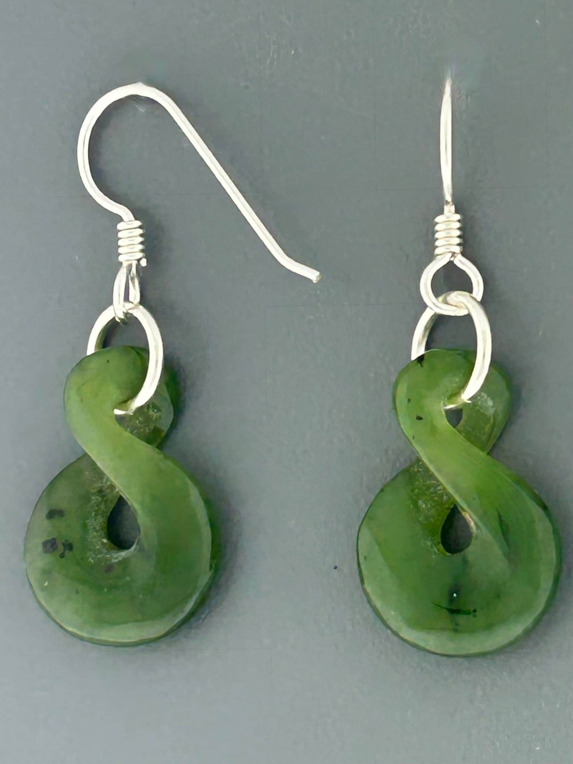 Jade Earrings - Sterling Silver