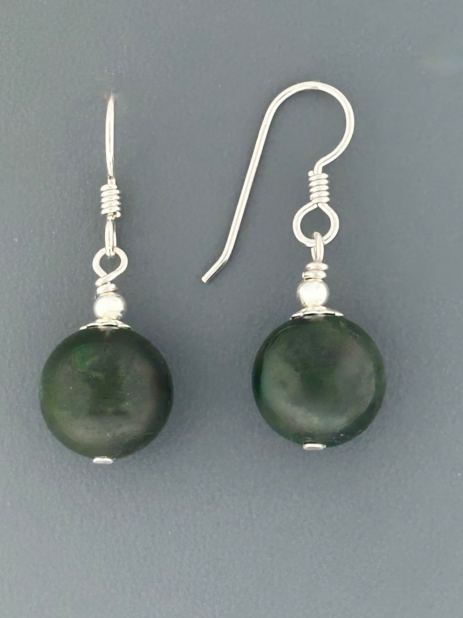 Jade Earrings - Sterling Silver