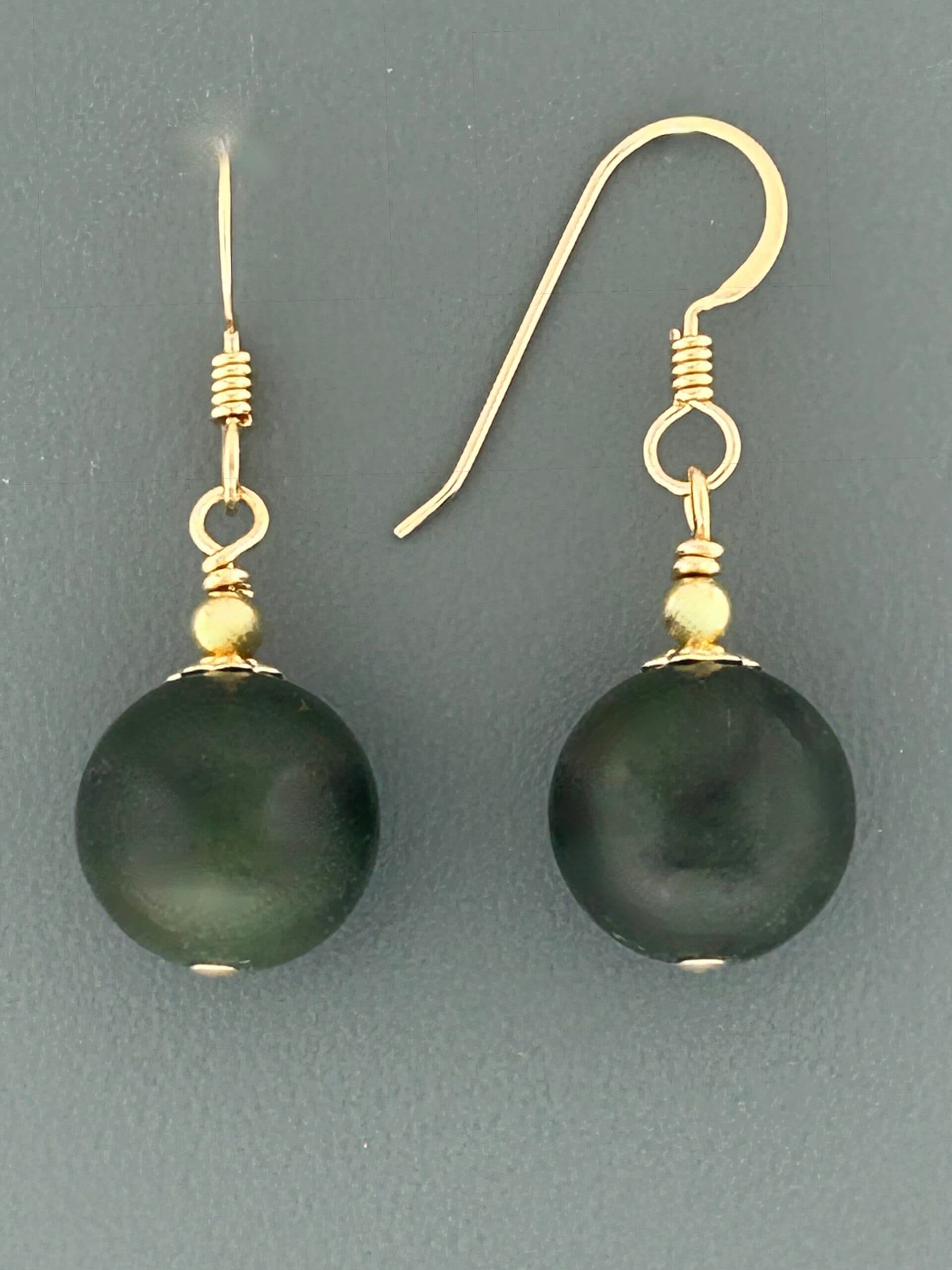 Jade Earrings - 14ct Gold Filled