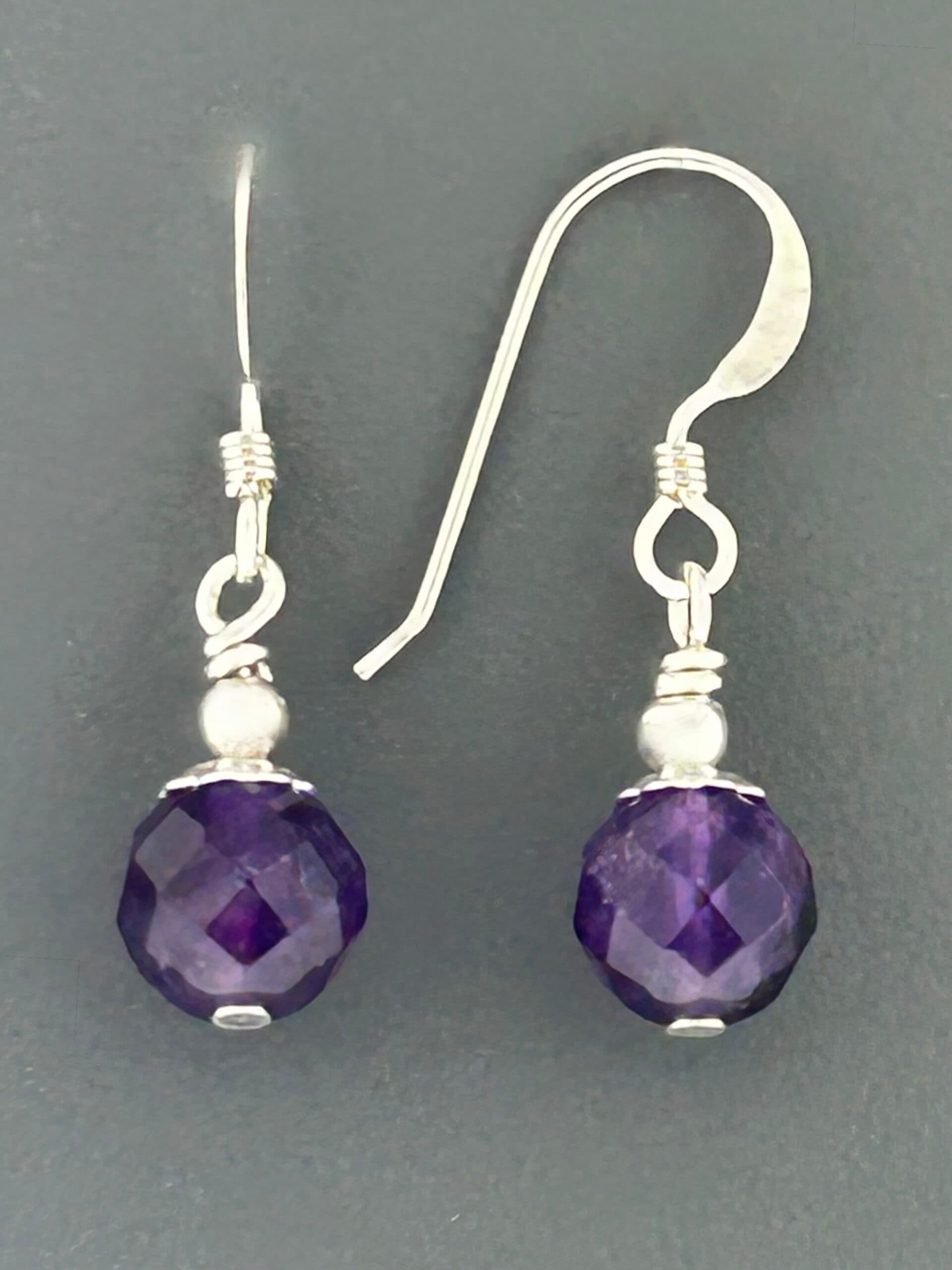 Amethyst Earrings - Sterling Silver
