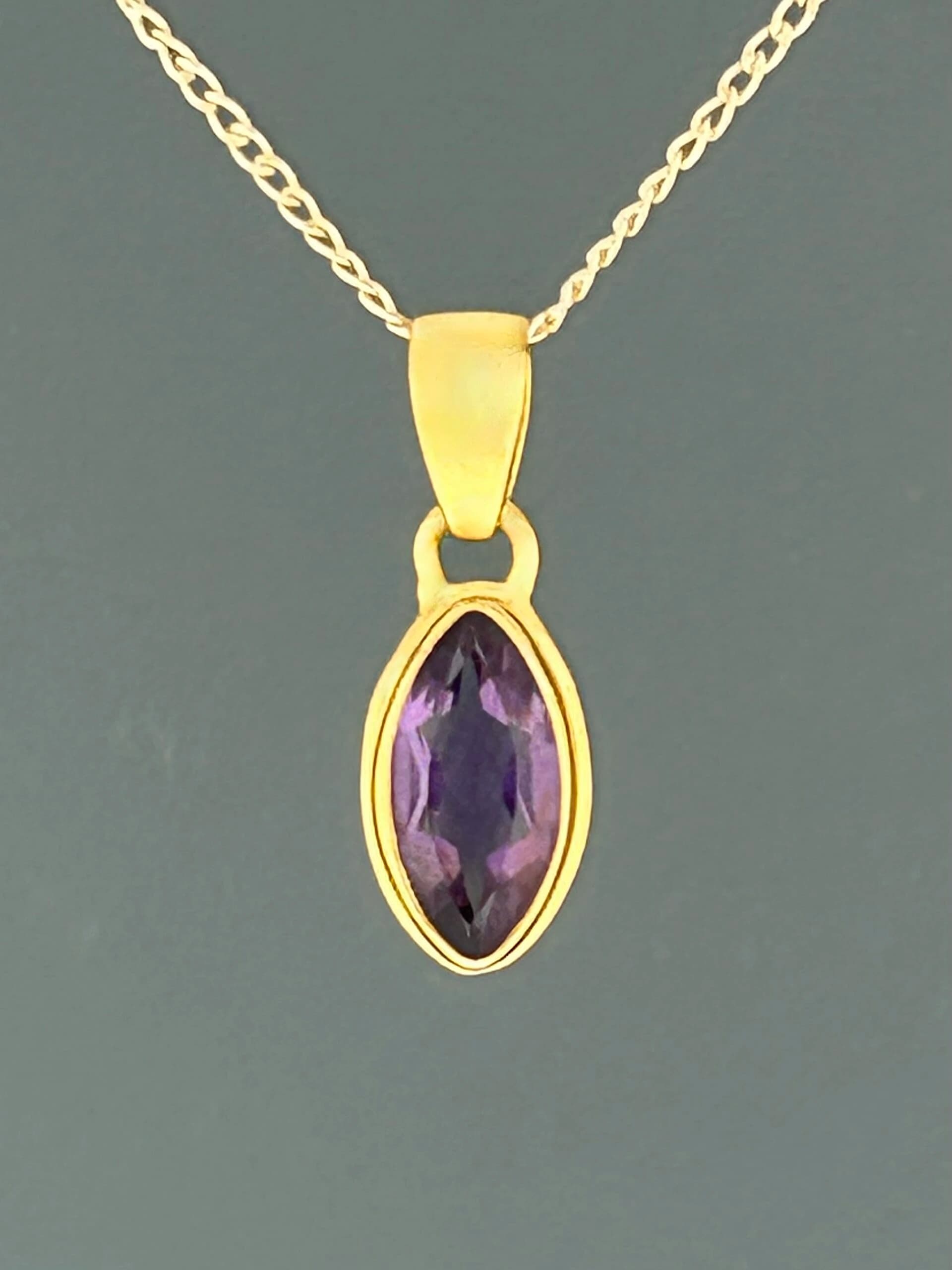 Amethyst Pendant - Gold Vermeil