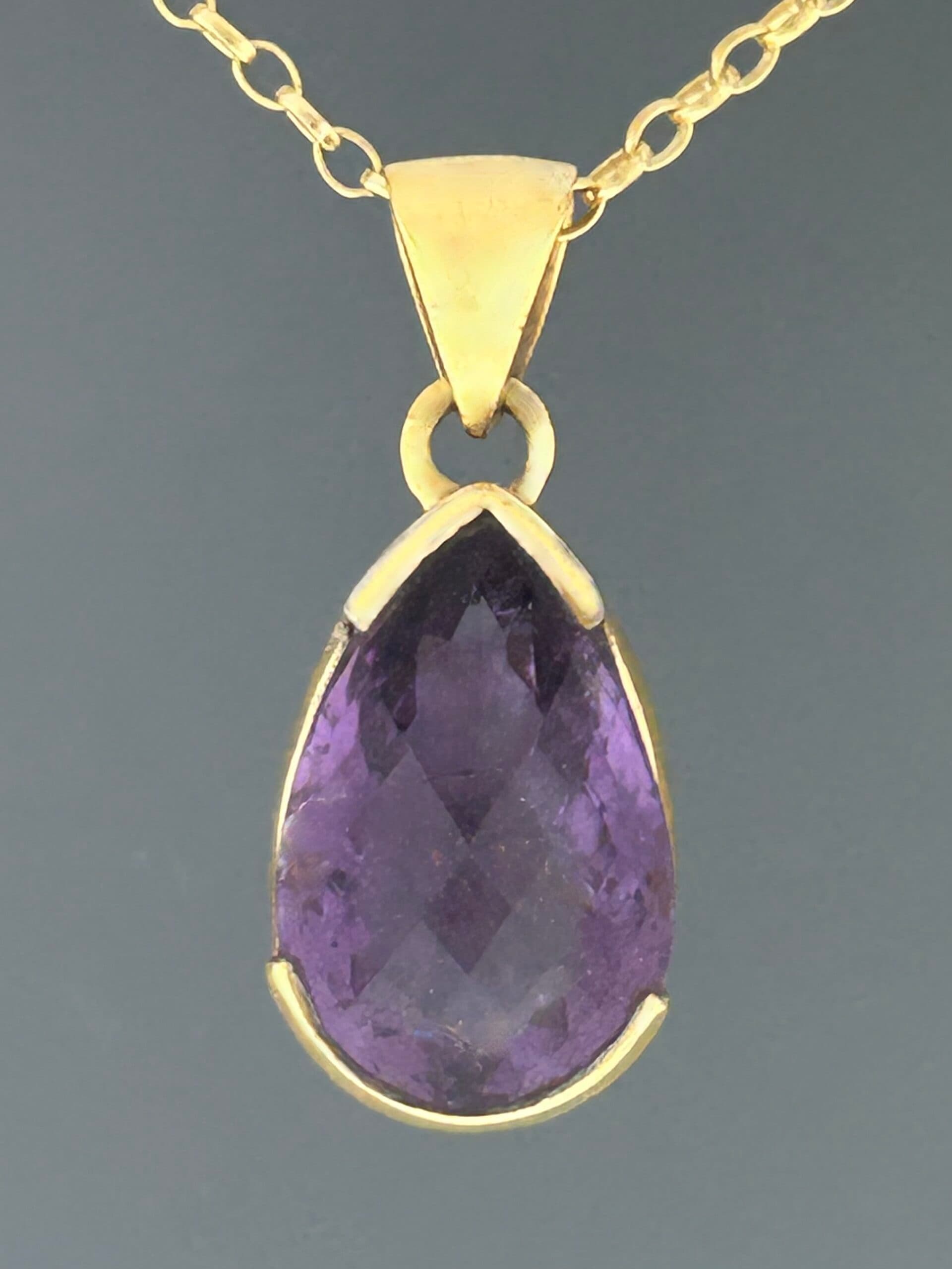 Amethyst Pendant - Gold Vermeil