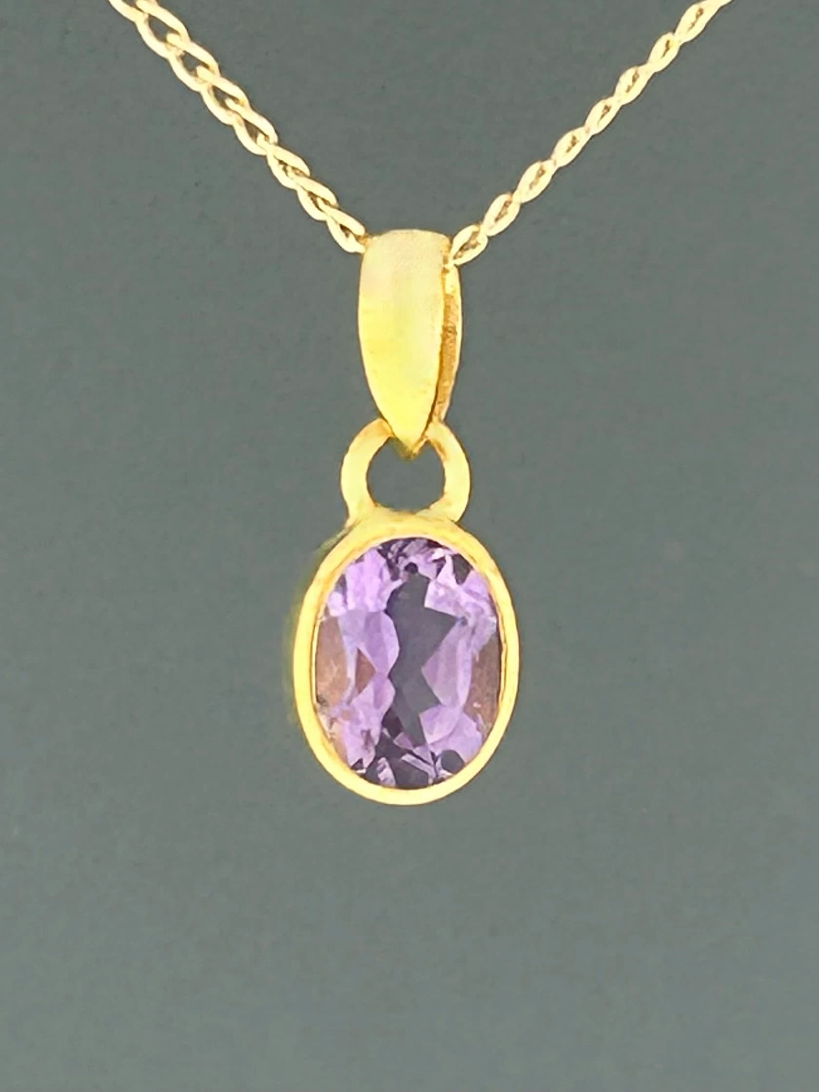 Amethyst Pendant - Gold Vermeil