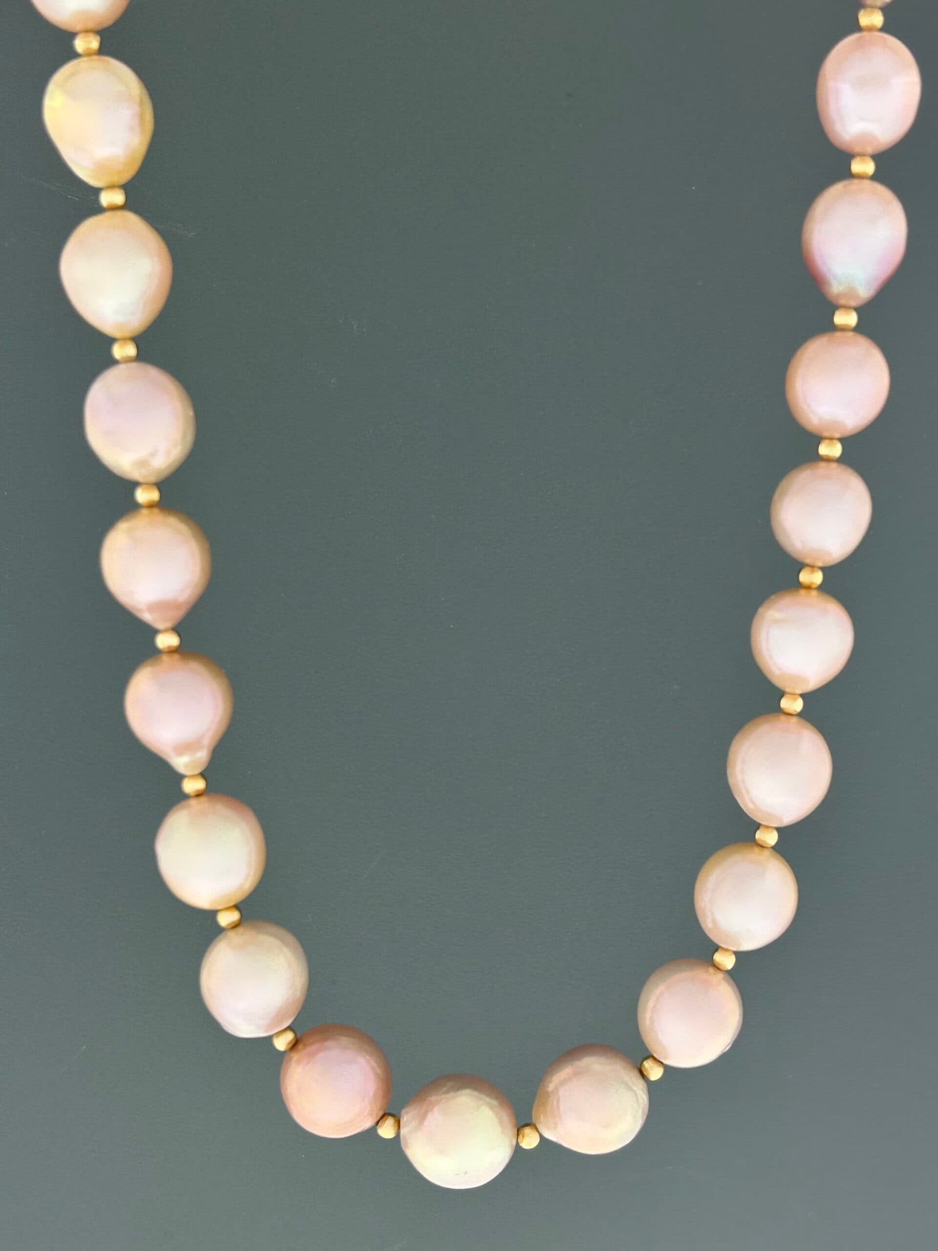 10mm Pearl Necklace with 2mm round beads
