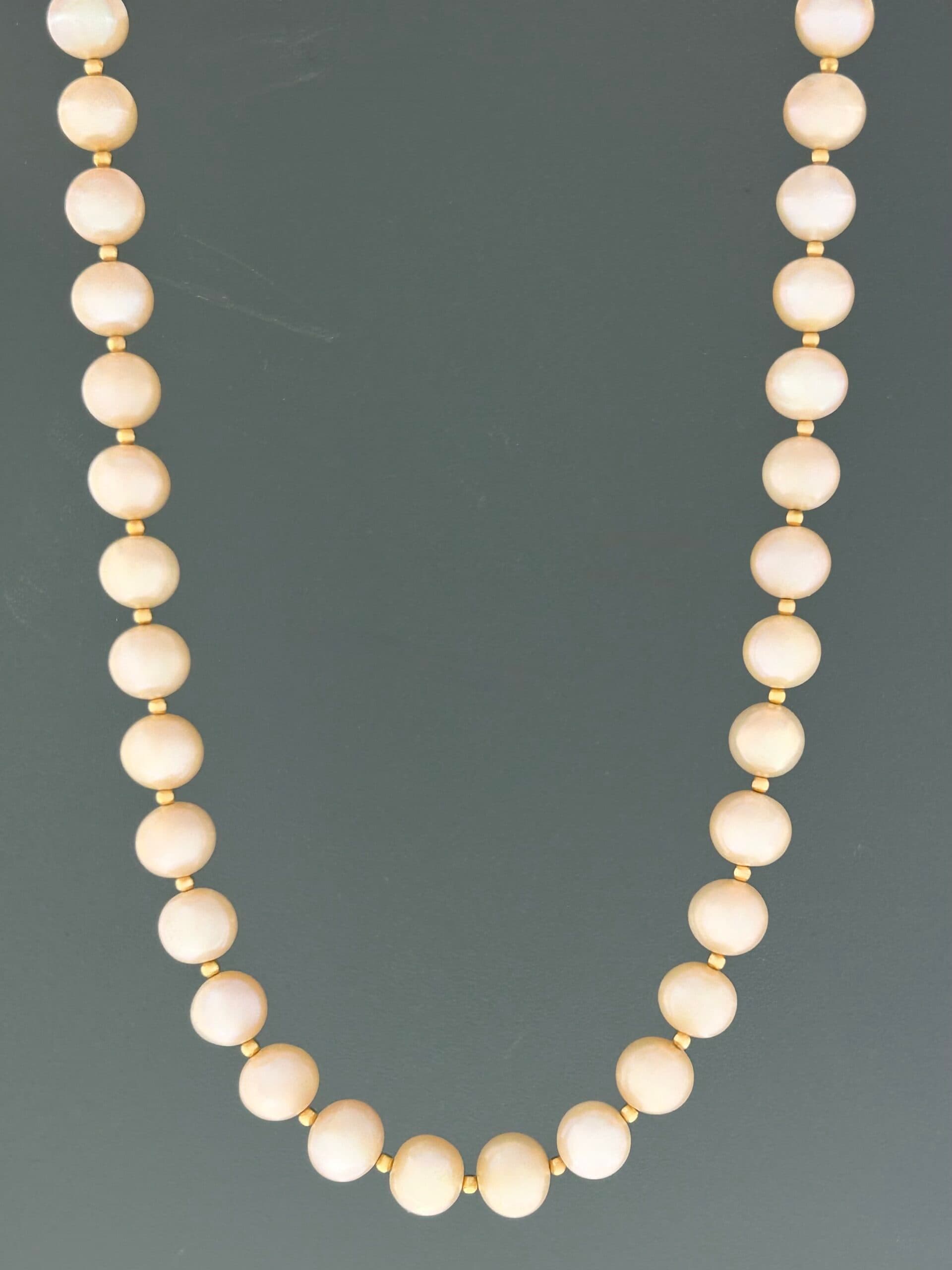 8mm Pink Pearl Necklace with 2mm round beads