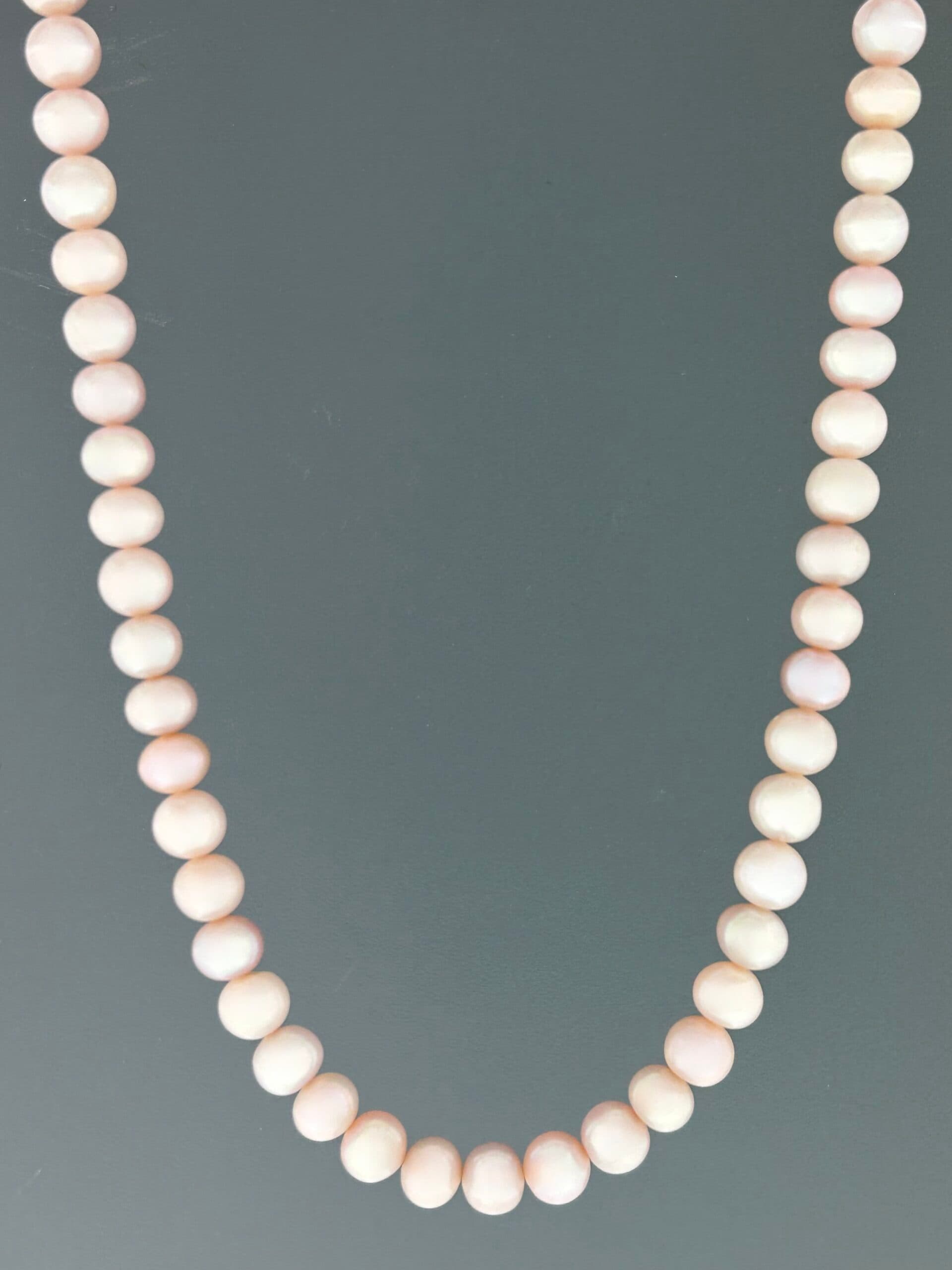 8mm Pink Pearl Necklace - YP8N