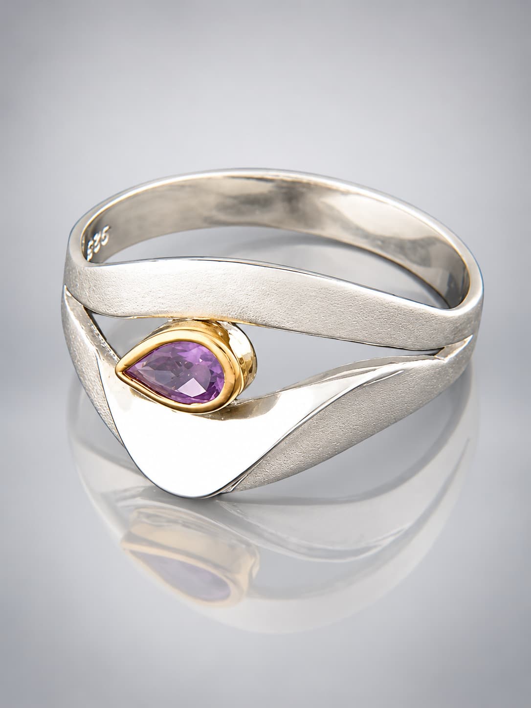 Amethyst Ring - Sterling Silver