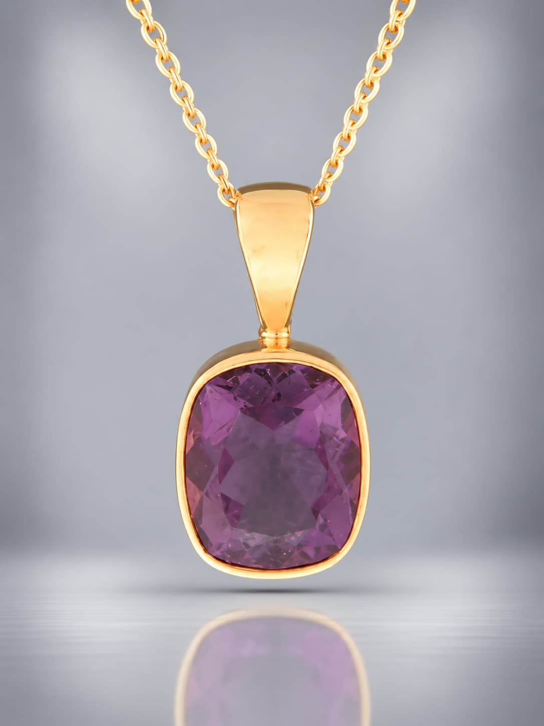Faceted Amethyst Pendant.