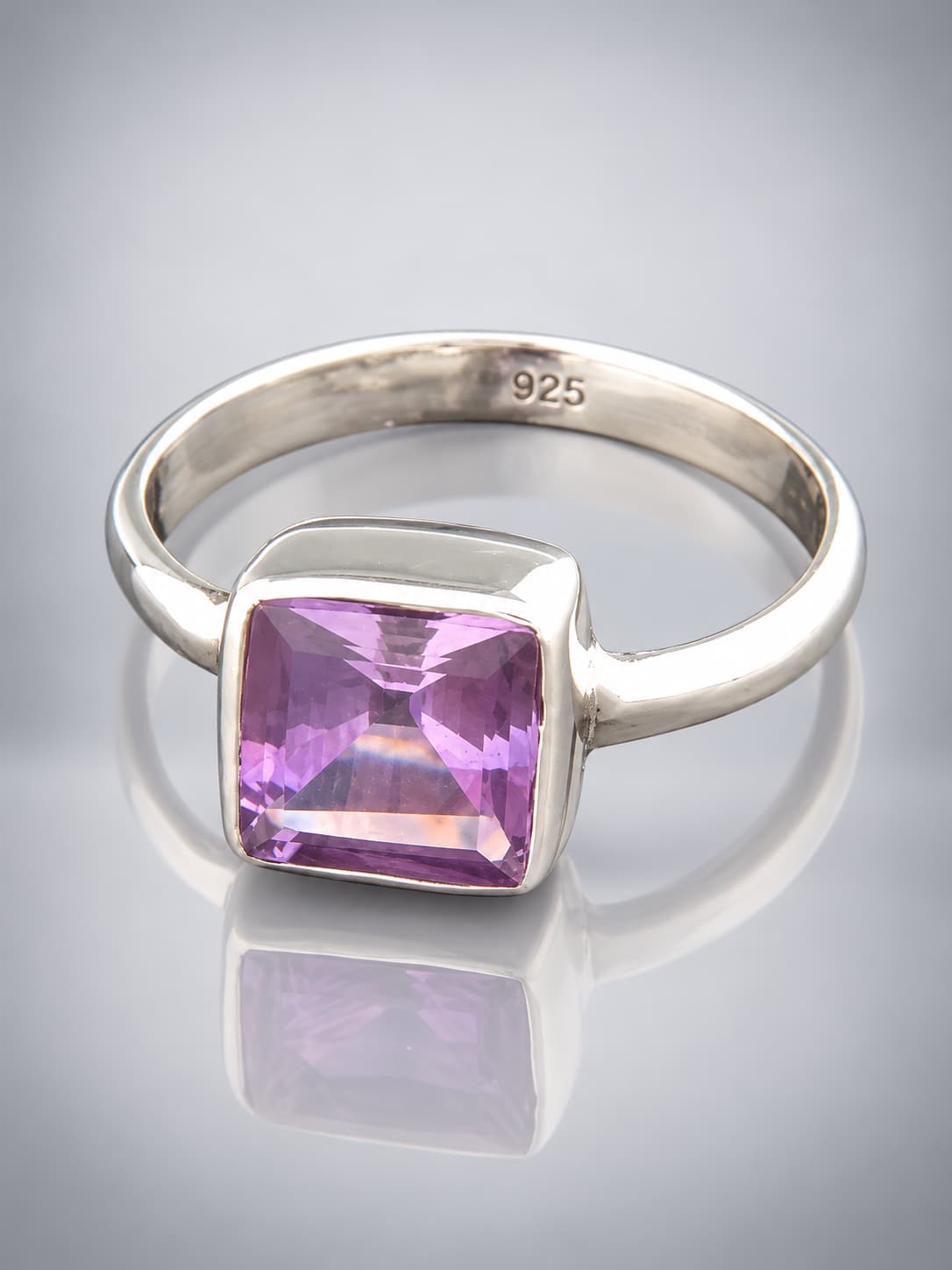 Amethyst Ring - Sterling Silver
