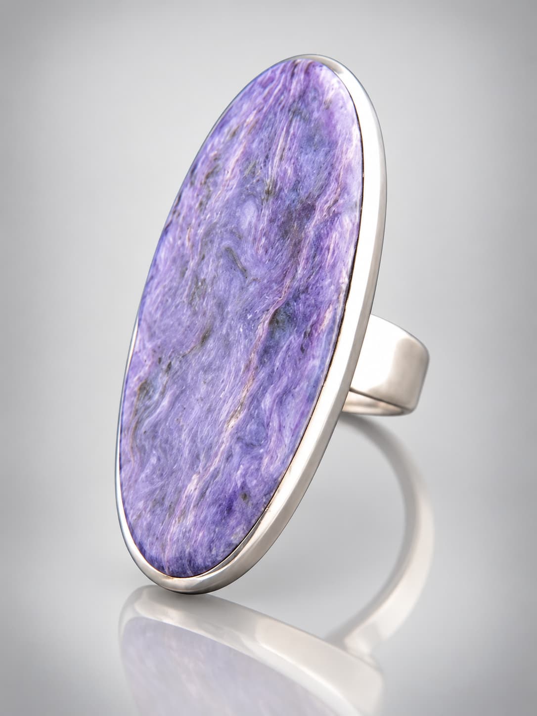 Charoite Ring - Sterling Silver